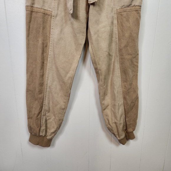 Zara Girls One piece Jumpsuit Union Suit Pants Long Sleeve Utility Beige 11 12 - Picture 4 of 8